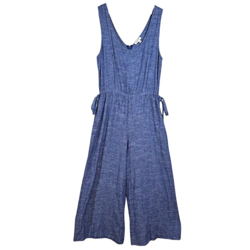 Art Teacher Core Large Blue Wide Leg Jumpsuit Romper Linen+ Art Student Style